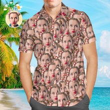 Custom Face Mash Men's Hawaiian Shirt