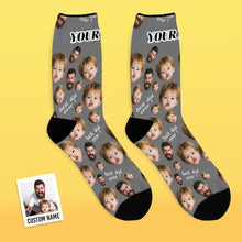 Christmas Gifts , Custom Face Socks To The Best Dad