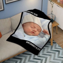 Kids Personalized with 1 Photo Fleece Custom Blanket - MyFaceSocksAU
