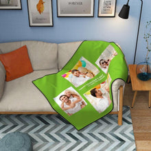 Personalized Perfect Love with 4 Photos Fleece Custom Blanket - MyFaceSocksAU