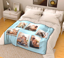 Personalized Perfect Love with 6 Photos Fleece Custom Blanket - MyFaceSocksAU