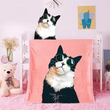 Custom Dog Blankets Personalized  Pet Fleece Blanket Painted Art Portrait - MyFaceSocksAU