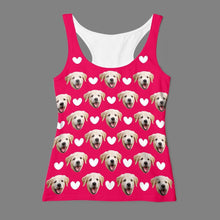 Custom Tank Top Photo Gym Tank Shirt - Lovely Heart Dog