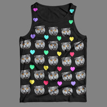Custom Tank Top Photo Gym Tank Shirt - Colorful Heart Cat