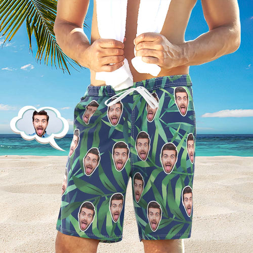 Custom Men's Swim Hawaiian Trunks Water Shorts For Him Unique Gift