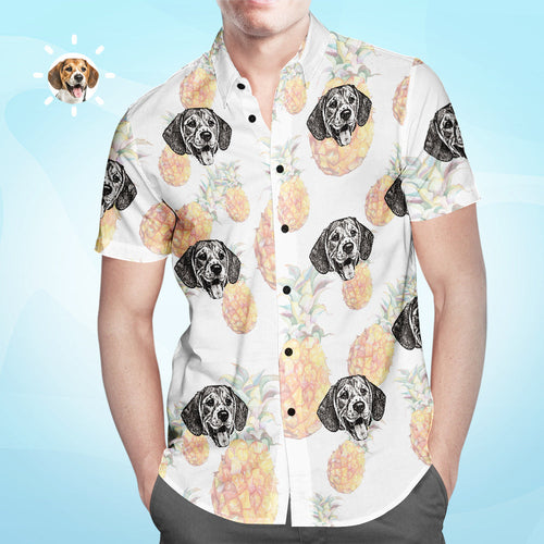 Custom Face Hawaiian Shirt Gifts for Men Vintage Pet Dog