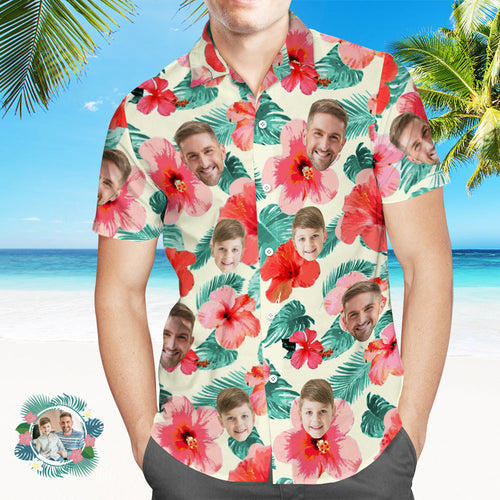 Custom Face All Over Print Hawaiian Shirt - myfacesocks