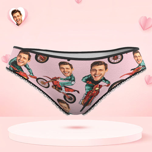 Custom Face Panties Personalized Photo Women's Lace Panties When It's Wet Slide Er In Valentine's Day Gift - MyFaceSocksAu