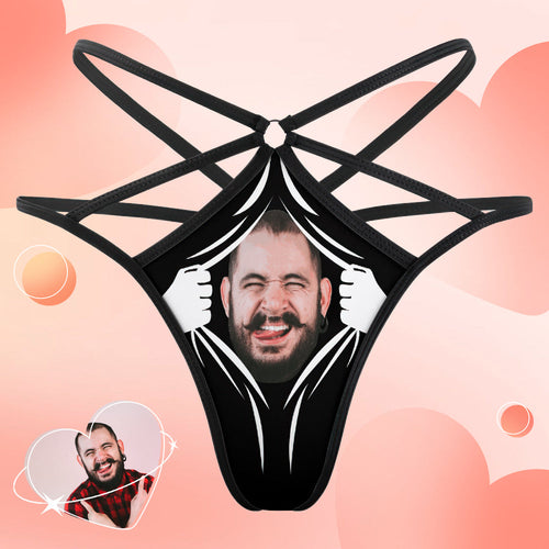 Custom Face Thong Personalized Face Tear Sexy Funny Women's Thongs - MyFaceSocksAu