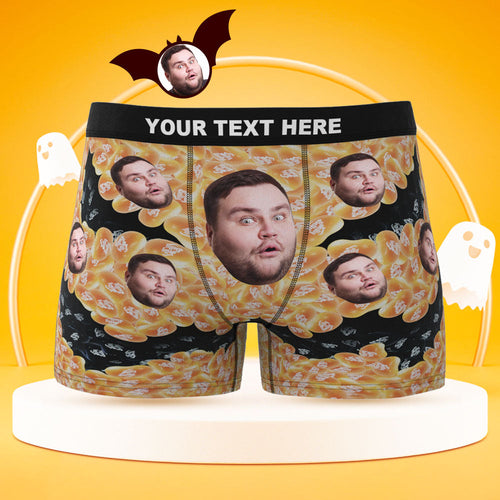 Custom Face Boxer Briefs Personalised Men's Boxer Shorts Jelly Belly Beans Halloween Gift - MyFaceSocksAu