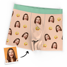 Custom Personalized Photo Emoticons Face Mischievous Expression Boxer