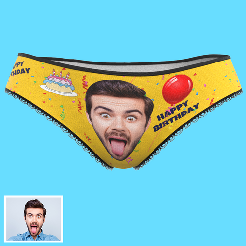 Custom Face Women's Underwear Happy Birthday Gifts For Her