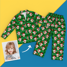Custom Face Christmas Long sleeve Pyjamas - Heart