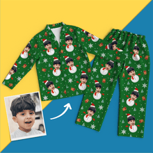 Custom Face Christmas Long Sleeve Pyjamas - Snow Man