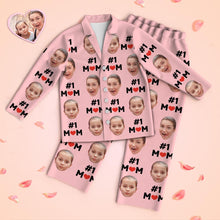 Custom Face Long Sleeve Pajamas Sleepwear Set - #1 Mom