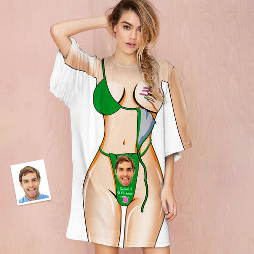 Custom Face Funny Bikini Body Print Nightdress Creative Personalised Gifts - MyFaceSocksAu