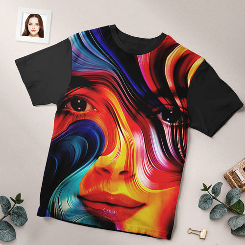 Custom Face T-shirt Personalized Photo T-shirt Gift For Women And Men Gifts for Couple - MyFaceSocksAu
