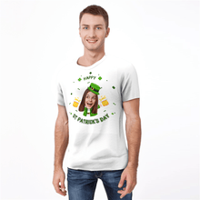 Custom Face Happy St. Patrick's Day Man T-shirt - MyFaceSocksAU