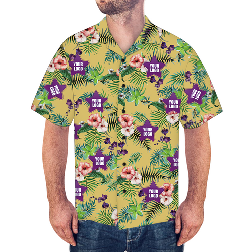 Custom Logo Hawaiian Shirt Company Gifts For Him - Logo Shirt