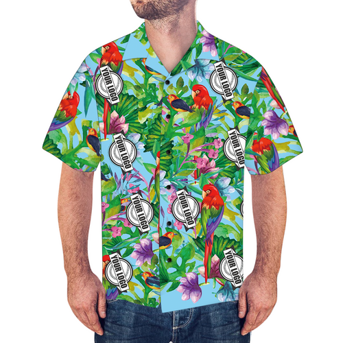 Custom Logo Hawaiian Shirt Company Gifts For Him - Colorful Parrot