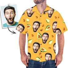 Custom Face Hawaiian Shirt Men's Photo Shirt All Over Print Shirt - Avocado