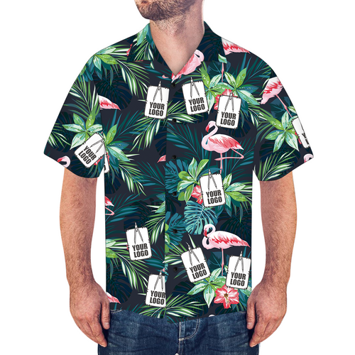 Custom Logo Hawaiian Shirt Company Gifts For Him - Flamingo Flower