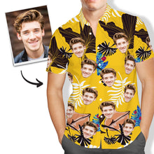 Custom Face Hawaiian Shirt Men's Photo Shirt All Over Print Shirt - Yellow