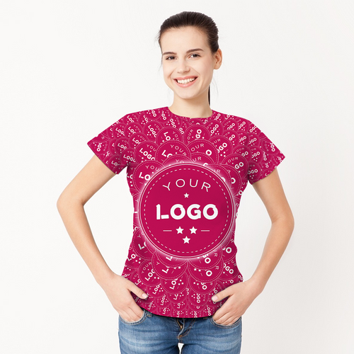 Custom Logo Shirt All Over Print Tee Company Culture T-shirt For Her - Mash Big Logo