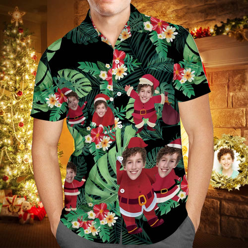Custom Face Personalised Christmas Hawaiian Shirt Stay Cool Santa Claus Holiday Gifts