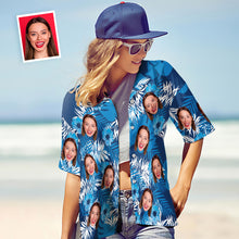 Custom Photo Hawaiian Shirt Couple Outfit Parent-child Wears Personalised Face Hawaiian Shirt Gift for Family