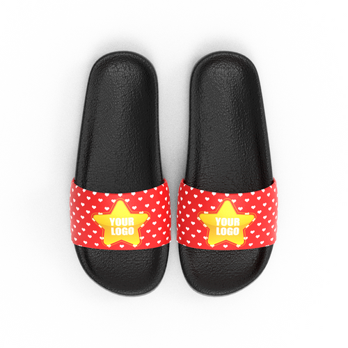 Custom Logo Slide Sandal Company Gifts For Her - Red
