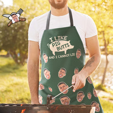 Custom Face Kitchen Apron Father's Day Gifts - I Like Pig Butts and I Cannot Lie