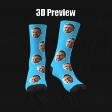 Custom Face Socks 3D Preview - Colorful