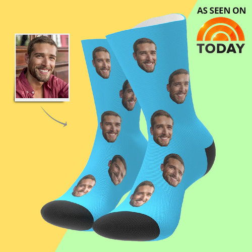 Christmas in July Custom Face Socks 3D Preview  - Colorful