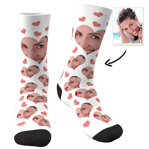 Custom Face Socks Love Heart - MyFaceSocksAU