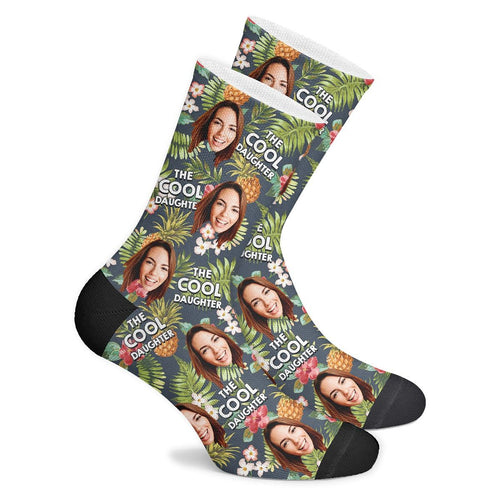 Custom Cool Daughter Tropical Socks - Myfacesocksau