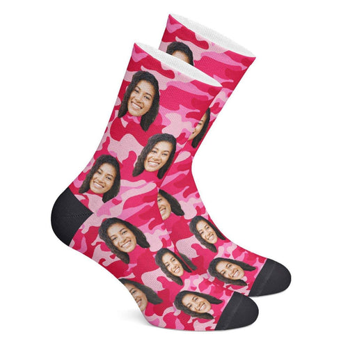 Custom Camo Socks (Pink) - Myfacesocksau