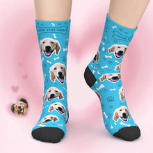Gifts idea for Mom, Custom Face Dog Socks With Your Text