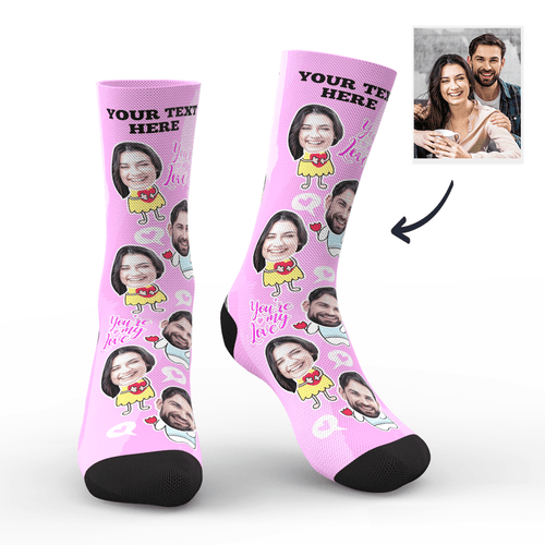 Custom Valentine's Day Socks With Your Text - MyPhotoSocks