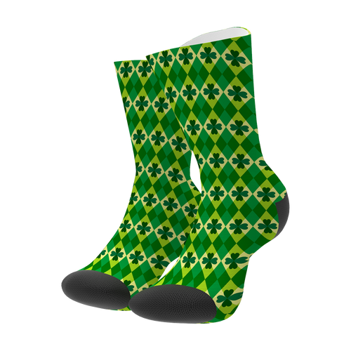 St. Patrick's Day Shamrock Socks - Myfacesocksau