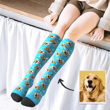 Custom Photo Knee High Socks Pet Dog