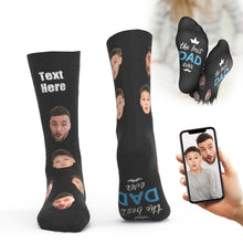 Gifts for Dad, Custom Face Socks Add Pictures And Name - BEST DAD EVER