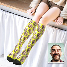 Custom Knee High Face Socks Summer Socks - Full Face