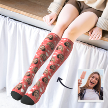 Custom Photo Knee High Socks Galaxy - MyFaceSocksAU