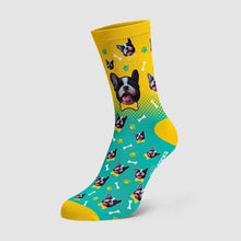 Custom Face Dog Gradient Color Socks Pet Face On Socks
