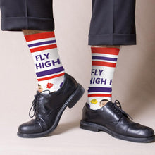 Custom Face Socks Big Text With Face Personalized Photo Socks - Fly High