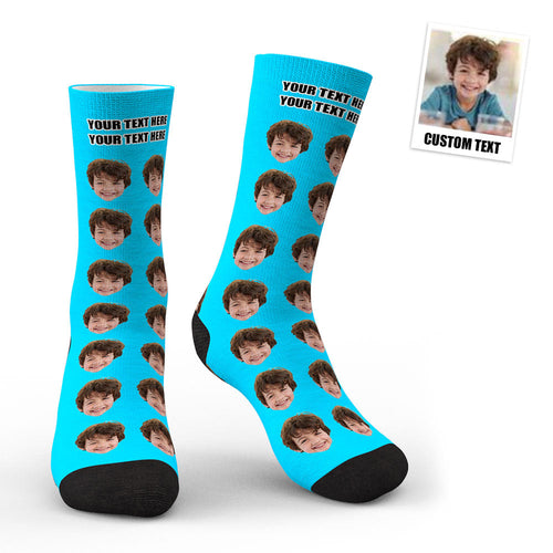 3D Preview Custom Face Socks Gifts For Dad #1 Daddy - MyFaceSocksAu