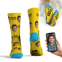 Custom Face Socks If You Can Read This GO ASK YOUR MOM