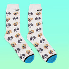 Custom 3D Digital Printed Face Socks Add Pictures and Name - Comic Style