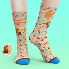 Custom 3D Digital Printed Face Socks Add Pictures and Name - Dog Face On Socks
